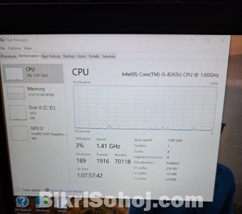 Core i5 8th generation touch laptop